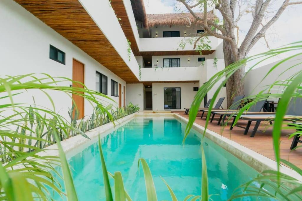 Cozy Apartment With Pool In Bacalar Center Экстерьер фото