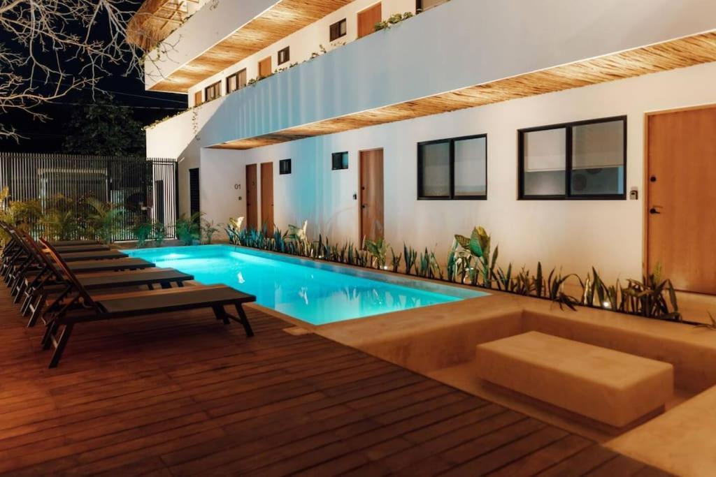 Cozy Apartment With Pool In Bacalar Center Экстерьер фото